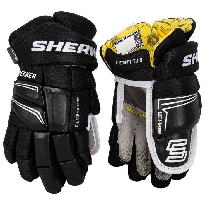 Knikken Bewijs neef Sherwood Rekker Element 2 Junior Hockey Gloves