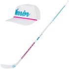 Warrior Covert QR6 Pro Miami Vibe Intermediate Hockey Stick (Holiday Hat Bundle)