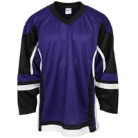 "Stadium Youth Hockey Jersey - in Purple/Black/White Size Goal Cut (Junior)"