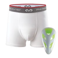 McDavid Peewee/Youth Boxer Brief w/Flex Cup in White Size Youth Large