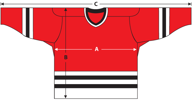 hockey jersey sizing chart