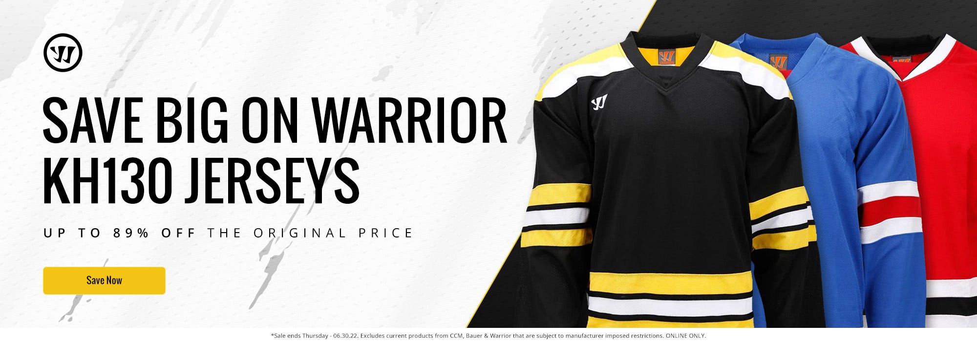 Save big on Warrior KH130 jerseys