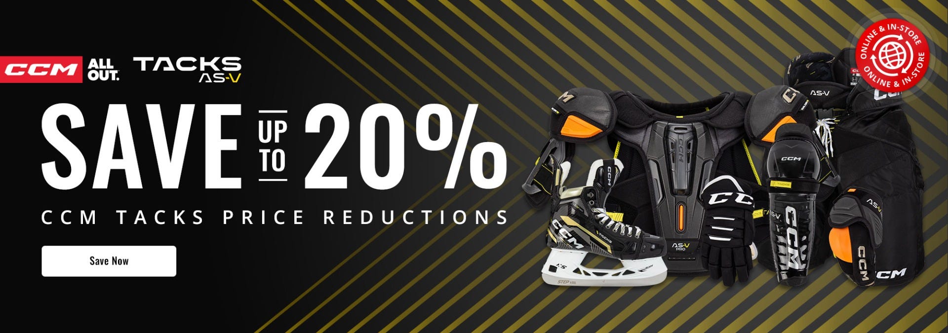 Save up to 20% on CCM Tacks Hockey Equipment