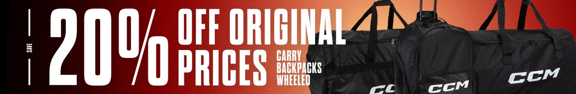 Save 20% on CCM Equipment Bags