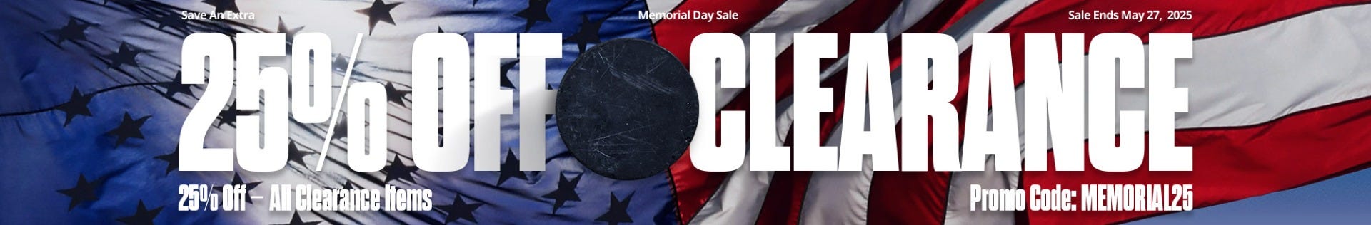 Memorial Day Sale: 25% off clearance
