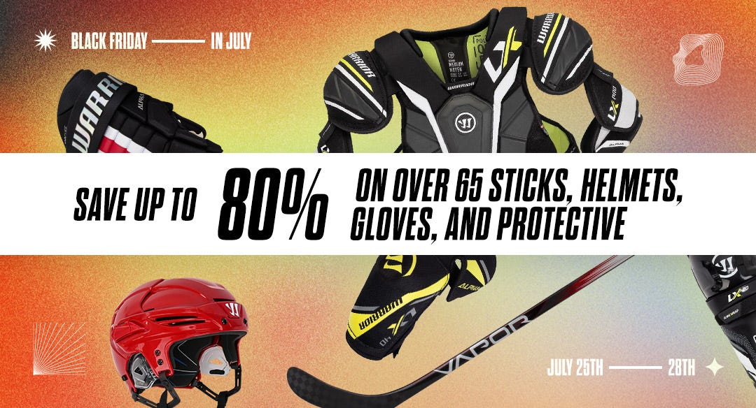 Black Friday in July: Save up to 80% on over 65 sticks, helmets, gloves, and protective