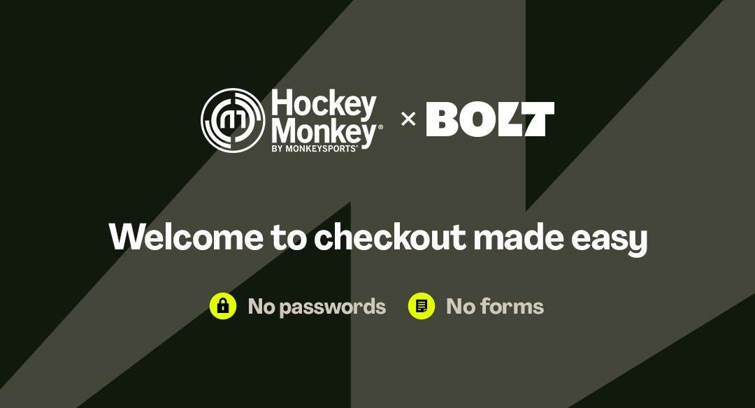 HockeyMonkey X Bolt. Welcome to checkout made easy.