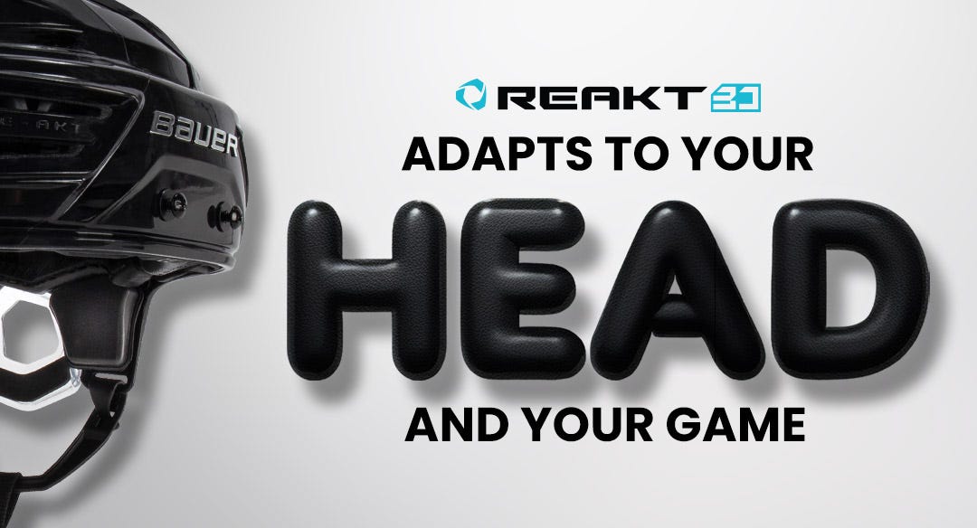 Bauer Re-Akt 3D Hockey Helmet. Adapts to your head and your game.