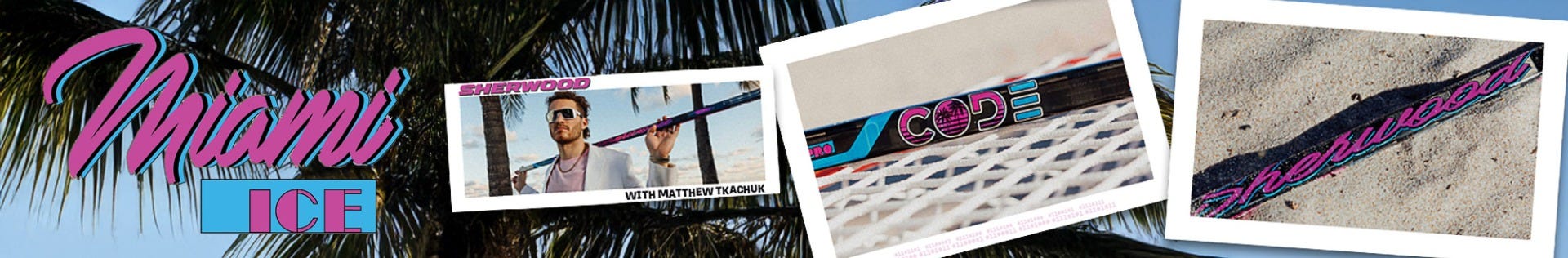 Sherwood Miami Ice hockey sticks with Matthew Tkachuk
