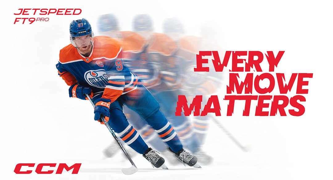 CCM Jetspeed FT9 hockey sticks. Every move matters.