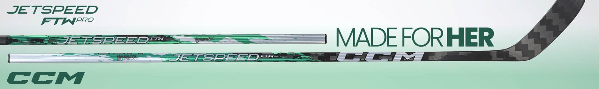 CCM Jetspeed FTW Pro hockey sticks. Made for her.