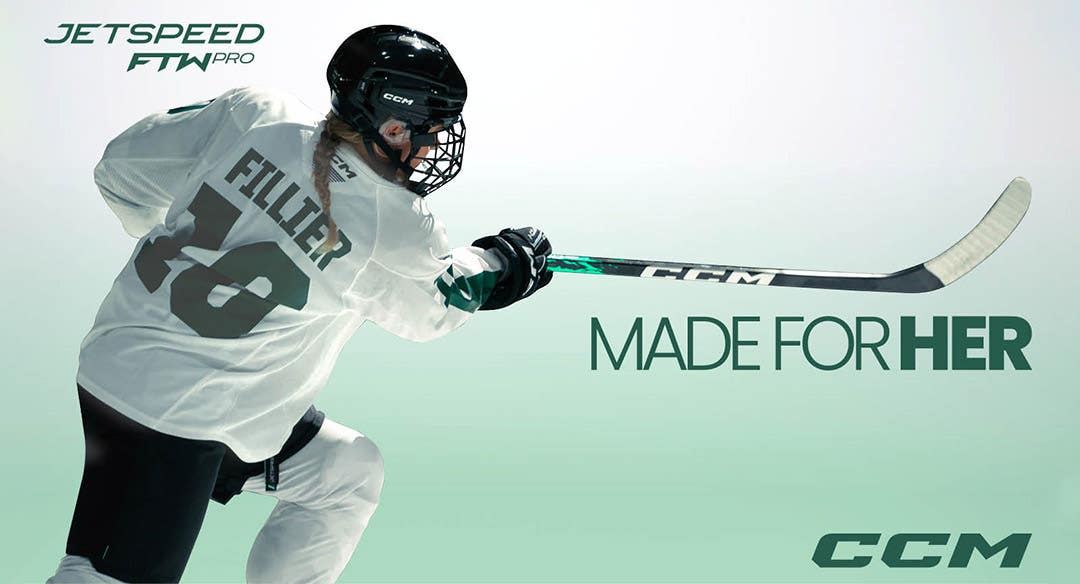 CCM Jetspeed FTW Pro hockey sticks. Made for her.