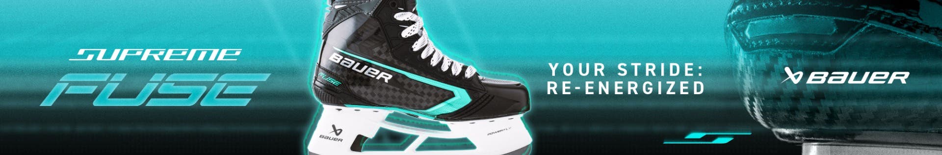 Bauer Supreme Fuse hockey skates. Your stride: re-energized.