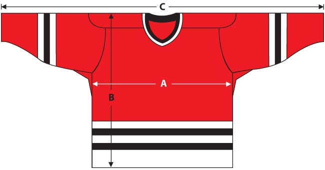 warrior hockey jersey sizing